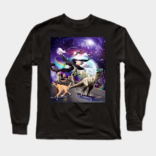 Trippy Space Skating Long Sleeve T-Shirt